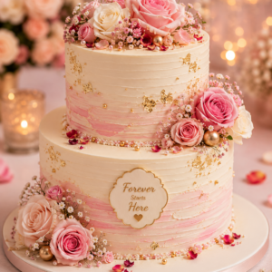 Rose Honey Floral Cake